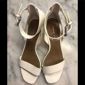 Donald J Pliner White Leather Sandals